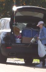 CHRISTINA PERRI Vacuums Her Car and Packs it with Luggage in Los Angeles 02/02/2022