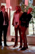 CINDY CRAWFORD and Rande Gerber at Sunset Tower Hotel in West Hollywood 01/30/2022