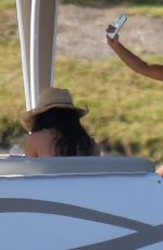 CJ FRANCO Celebrates Her Birthday with TINA LOUISE and VICTORIA BUSH at a Boat in Westlake Village 02/08/2022