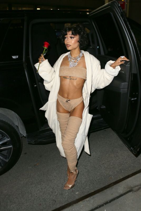 COI LERAY Arrives at LaQuan Smith Fashion Show in New York 02/14/2022