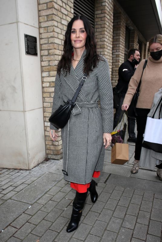 COURTENEY COX Leaves John Bishop Show at Riverside Studio
