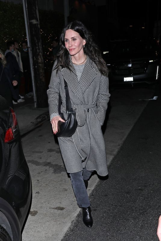 COURTENEY COX Out for Dinner with Friends at Giorgio Baldi in Santa Monica 02/25/2022