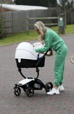 DANIELLE LLOYD Out with Her Baby in Sutton Coldfield 02/15/2022