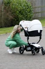 DANIELLE LLOYD Out with Her Baby in Sutton Coldfield 02/15/2022