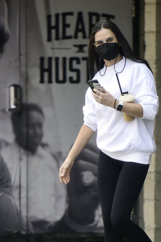 DEMI MOORE Leaves Heart & Hustle Gym in Los Angeles 01/31/2022