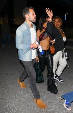 DOJA CAT Leaves Super Bowl LVI at SoFi Stadium in Inglewood 02/13/2022