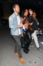 DOJA CAT Leaves Super Bowl LVI at SoFi Stadium in Inglewood 02/13/2022