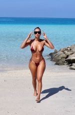 DRAYA MICHELLE in Bikini at a Beach in Maldives 02/19/2022