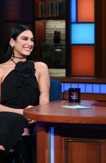 DUA LIPA at Late Show with Stephen Colbert 02/03/2022