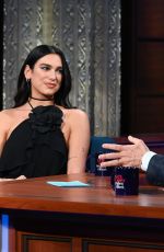 DUA LIPA at Late Show with Stephen Colbert 02/03/2022