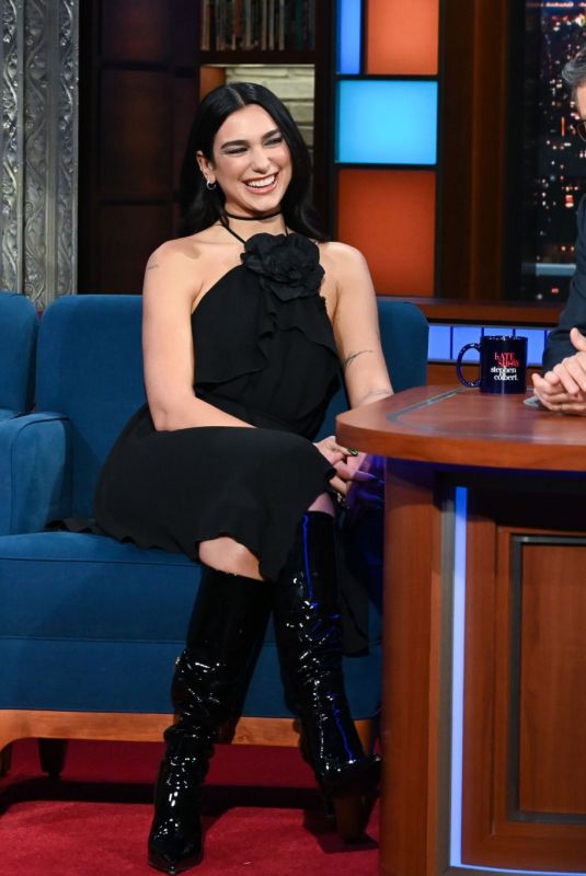 DUA LIPA at Late Show with Stephen Colbert 02/03/2022