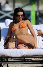 DUA LIPA in Bikini at a Pool in Miami 02/10/2022
