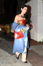 DUA LIPA Out for Dinner in Miami 02/05/2022