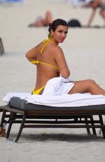 ELETTRA LAMBORGHINI in Bikini at a Beach in Miami 02/17/2022