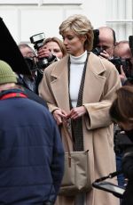 ELIZABETH DEBICKI as Princess Diana on the Set of The Crown in London 01/20/2022