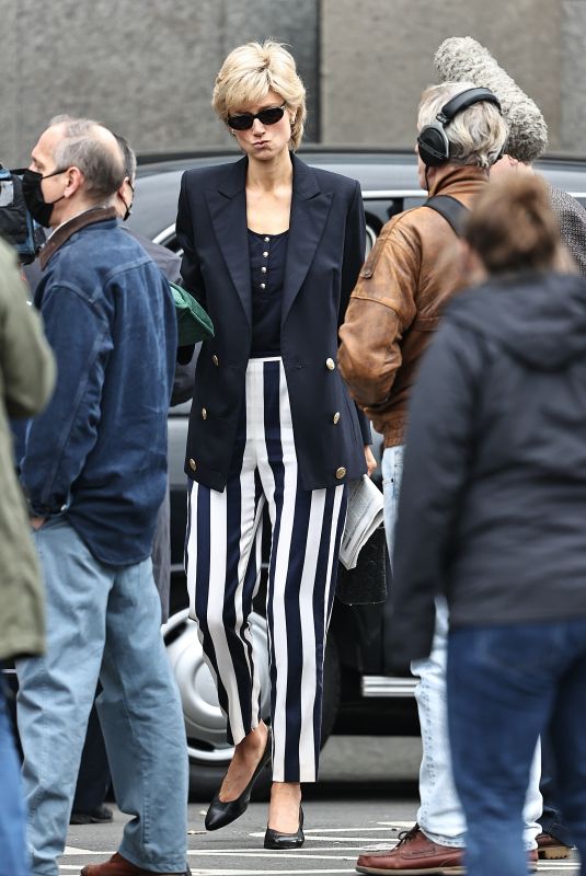 ELIZABETH DEBICKI on the Set of The Crown in London 01/10/2022