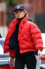 ELIZABETH DEBICKI on the Set of The Crown in London 02/02/2022