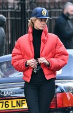 ELIZABETH DEBICKI on the Set of The Crown in London 02/02/2022