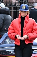 ELIZABETH DEBICKI on the Set of The Crown in London 02/02/2022
