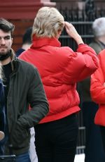 ELIZABETH DEBICKI on the Set of The Crown in London 02/02/2022