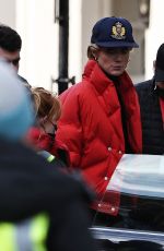 ELIZABETH DEBICKI on the Set of The Crown, Season 5 in London 01/30/2022