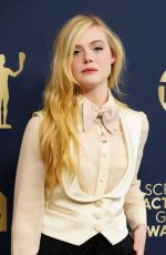 ELLE FANNING at 28th Annual Screen Actors Guild Awards in Santa Monica 02/27/2022