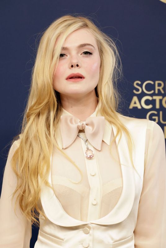 ELLE FANNING at 28th Annual Screen Actors Guild Awards in Santa Monica 02/27/2022