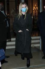 ELLE FANNING Leaves Her Hotel in Paris 01/28/2022