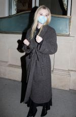 ELLE FANNING Leaves Her Hotel in Paris 01/28/2022