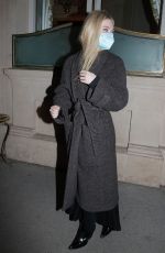 ELLE FANNING Leaves Her Hotel in Paris 01/28/2022