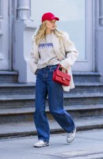 ELSA HOSK in Denim Out in New York 02/18/2022