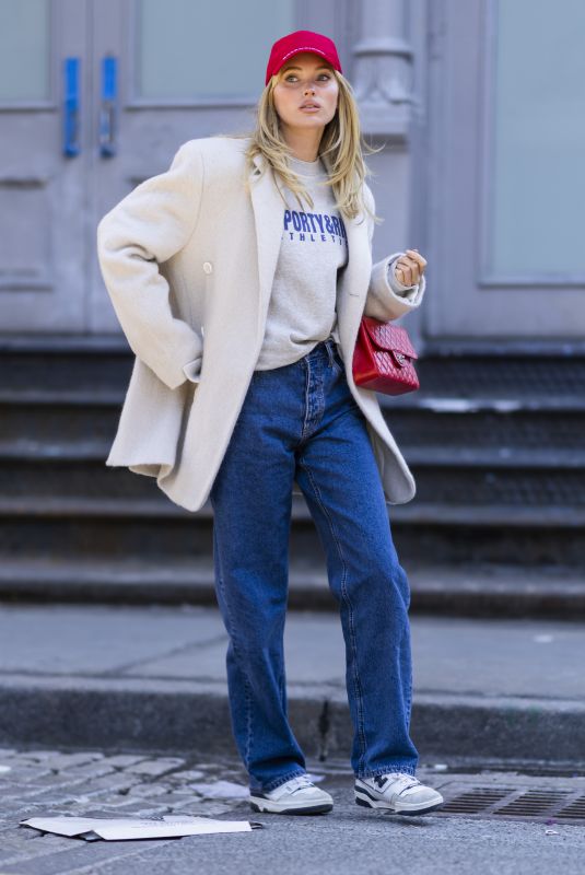ELSA HOSK in Denim Out in New York 02/18/2022