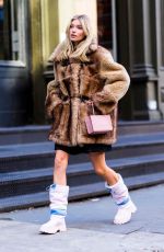 ELSA HOSK Out and About in New York 02/14/2022
