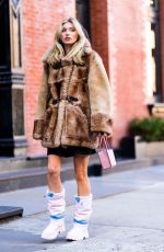 ELSA HOSK Out and About in New York 02/14/2022