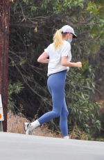 ELSA HOSK Out Jogging in Pasadena 02/01/2022