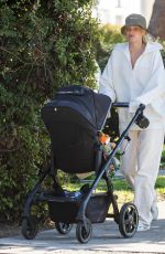 ELSA HOSK Out with Her Baby in Pasadena 02/20/2022