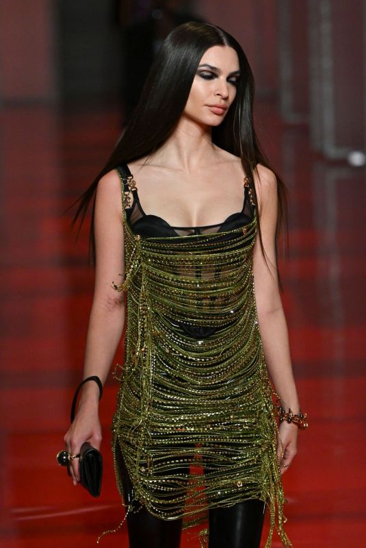 EMILY RATAJKOWSKI at Versace Fashion Show at MFW in Milan 02/25/2022