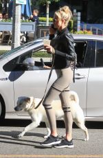 EMMA HERMAN Out with Her Dog in West Hollywood 02/17/2022