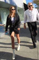 EMMA KROKDAL and Dolph Lundgren Out for Lunch at Il Pastaio in Beverly Hills 02/09/2022