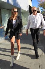 EMMA KROKDAL and Dolph Lundgren Out for Lunch at Il Pastaio in Beverly Hills 02/09/2022