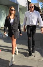 EMMA KROKDAL and Dolph Lundgren Out for Lunch at Il Pastaio in Beverly Hills 02/09/2022