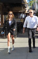 EMMA KROKDAL and Dolph Lundgren Out for Lunch at Il Pastaio in Beverly Hills 02/09/2022