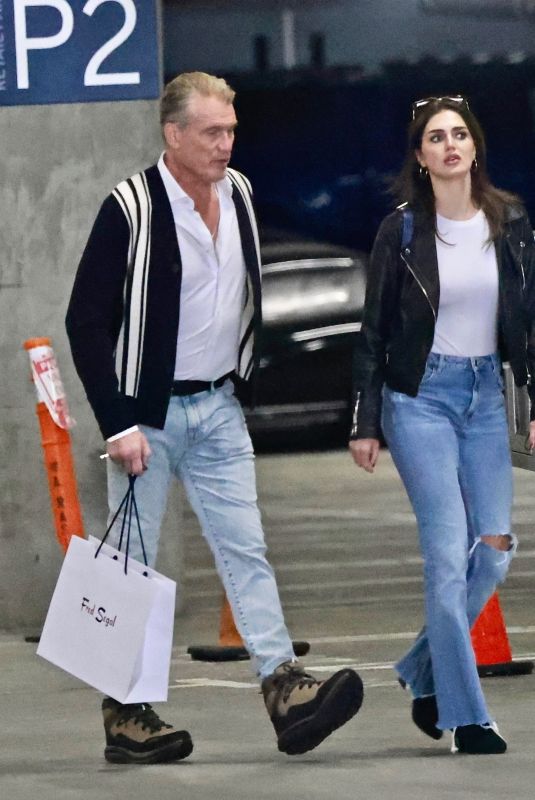 EMMA KROKDAL and Dolph Lundgren Shopping at Fred Segal in West Hollywood 02/17/2022
