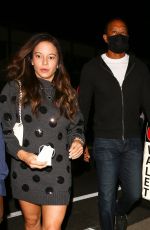 ERICA HERMAN Out for Dinner with Friends at Giorgio Baldi in Santa Monica 02/16/2022