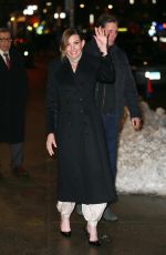 FAITH HILL Arrives at Stephen Colbert Show in New York 02/01/2022