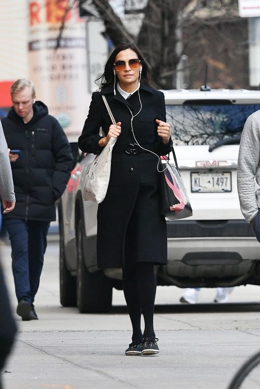 FAMKE JANSSEN Out and About in New York 02/08/2022