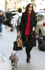 FAMKE JANSSEN Out with Her Friend