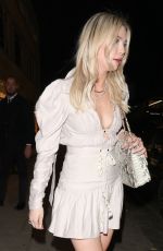 GEORGIA TOFFOLO Leaves Sumosan Twiga Japanese Restaurant in London 02/24/2022