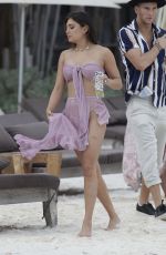 GIANNINA GIBELLI and Damian Powers Out at a Beach in Tulum 02/05/2022
