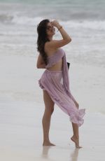 GIANNINA GIBELLI and Damian Powers Out at a Beach in Tulum 02/05/2022